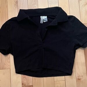 H&M Black Polo Top